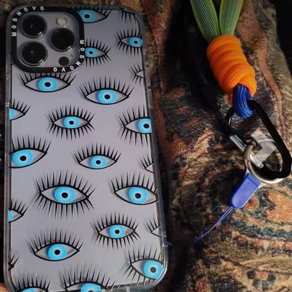 Compatible with iPhone 13 Pro Max Case, Evil Eyes Print for Girl Women Men